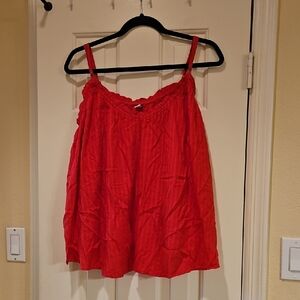 Old Navy Pink Smocked Ruffled Camisole Blouse